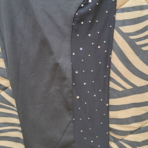 Shein black plus size leggings like new with mesh and rhinestones