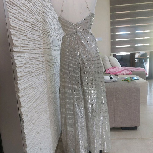 Silver dress size M like new