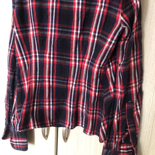 Dsquared2 cotton checked shirt used, size S/M, red