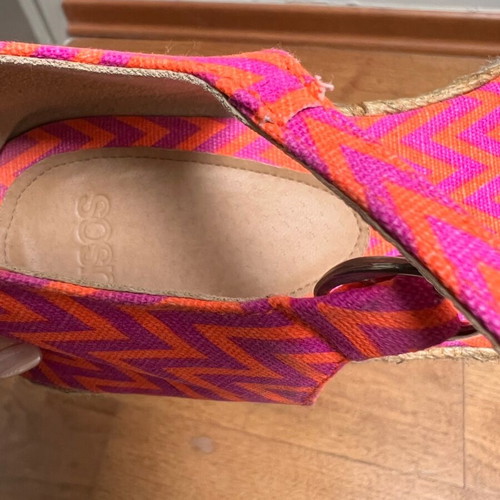 Women's fabric crisscross sandals like new, ASOS size 38