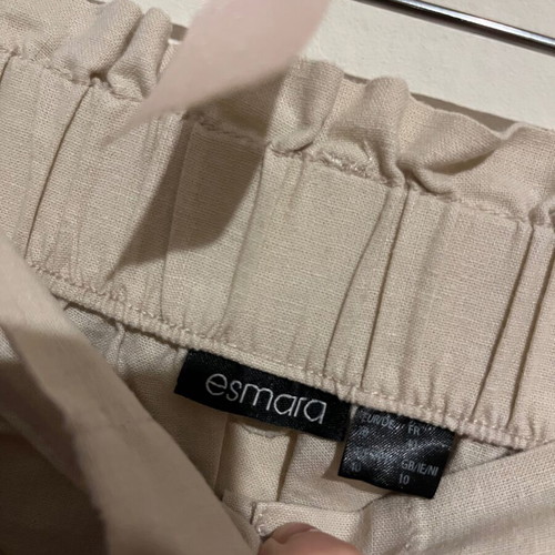 Linen skirt beige with belt like new, size M 38 10