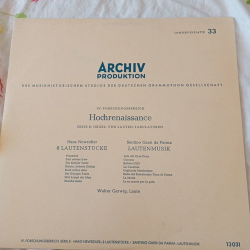 Archiv Produktion classical vinyl records used, lot of 7
