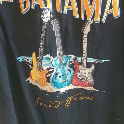 Tommy Bahamas silk shirt XXL, black