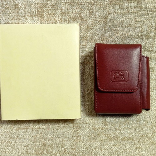 Leather luxury case for cigarette pack new, handmade brown vintage with box