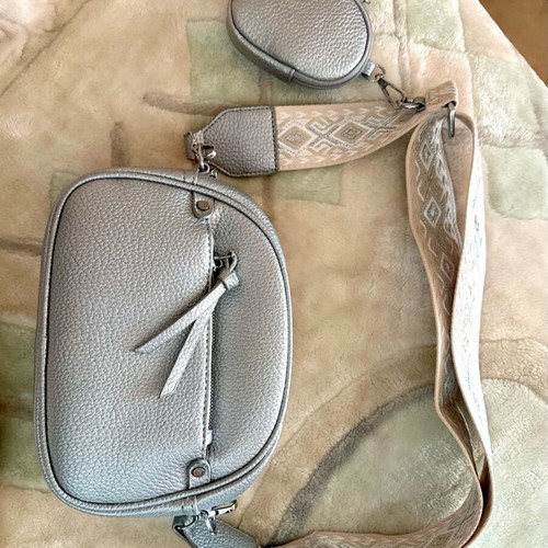 Women's bag set with silver wallet new