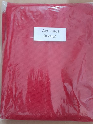 Red Aida embroidery canvas 11ct 148 x 50 cm