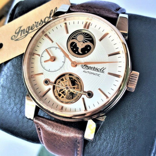 Ingersoll men's watch new with double moon mechanical movement