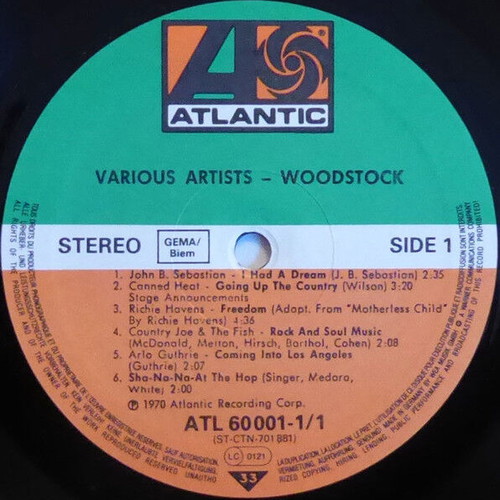 Woodstock Music From The Original Soundtrack 3 Record Set used, rock