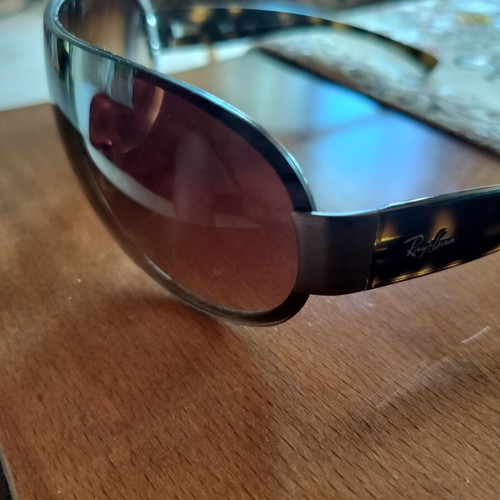 Ray-Ban RB 3350 shield sunglasses, brown gradient lenses