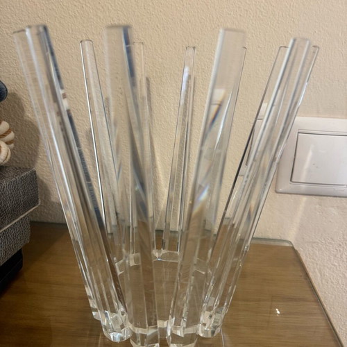 Two decorative crystal candlesticks like new