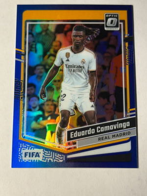 Eduardo Camavinga 2023-24 Panini Donruss Optic Blue κάρτα σαν καινούργιο
