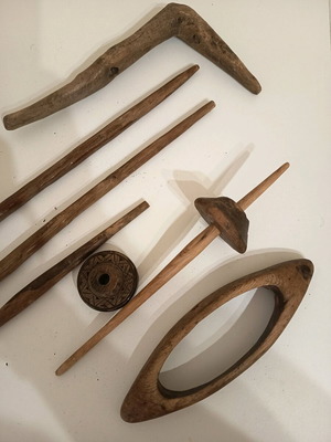 Weaving tools used, vintage