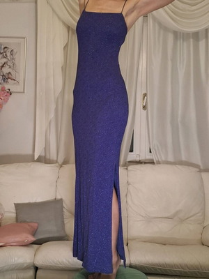 Evening dress new, blue, original New Year's and Christmas design