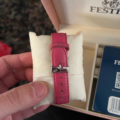 Festina women's/kids wristwatch used, pink