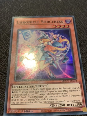 Chronicle Sorceress Yu-Gi-Oh! card vintage like new