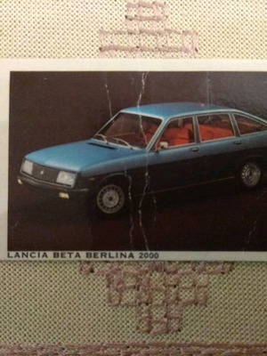 DANDY collectible card Lancia Beta Berlina 2000 used