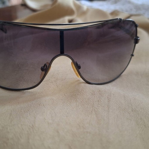 3Guys men's sunglasses metal frame mask shape like new, black