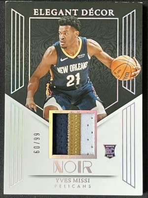 Yves Missi 2024-25 Panini Noir Elegant Decor Materials Patch RC σαν καινούργιο