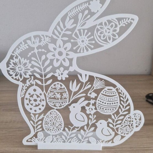3D Bunny Design with Base like new, Easter Decoration