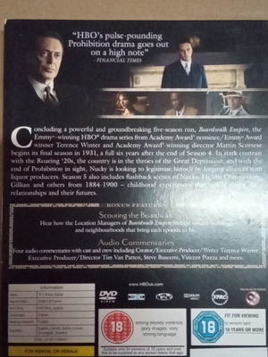 Boardwalk Empire Fifth Season DVD like new with subtitles