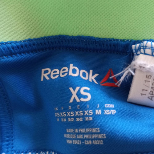 Reebok women's leggings used, blue, size XS