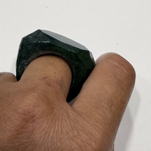 Moss Agate Ring new, handmade from natural solid stone