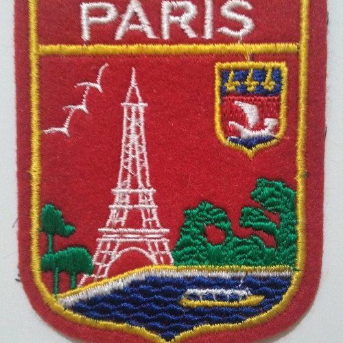 Paris embroidered patch