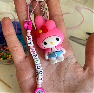 handmade my melody keychain Sanrio cute