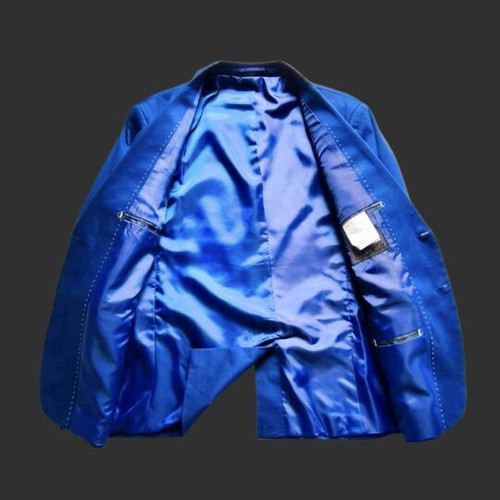 Edeson Fashion blue suit set new with jacket 50, trousers 32, shirt M and tie