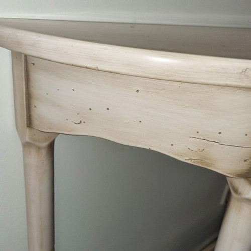 Vintage entrance console table with patina finish, like new