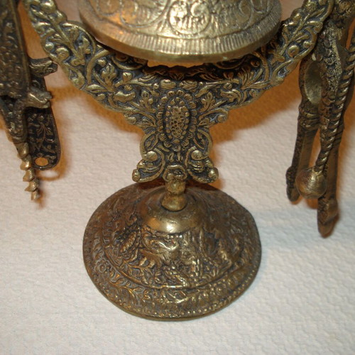 Brass candlestick with bell used