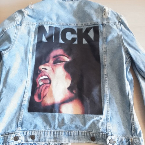 Nicki Minaj men's denim jacket size M used, H&M