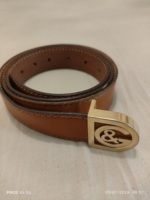 Dolce & Gabbana Brown Leather Belt Like New, Size 90