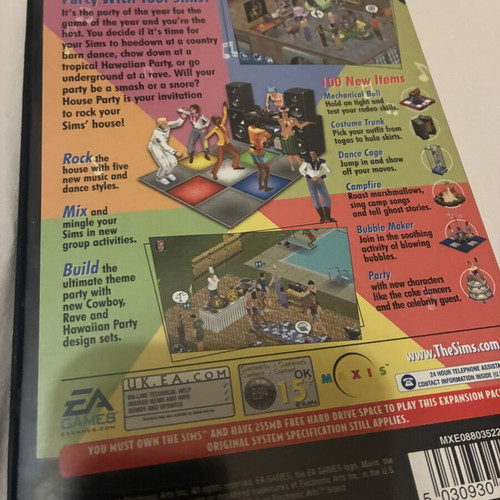 The Sims PC games used, Livin’ It Up, On Holidays, House Party