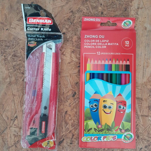 Stationery new set with pens, tapes, colored pencils and more