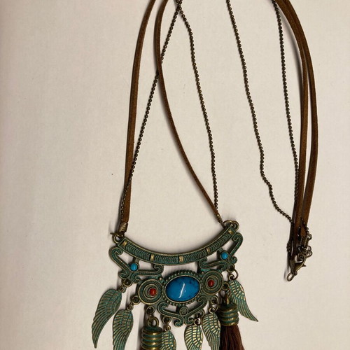 Collection of 10 used faux hanging necklaces