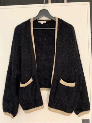 Millenium black and gold glitter cardigan, one size