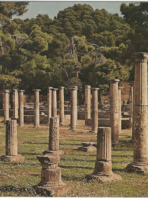 Postcard Ancient Olympia The Palaestra 1982