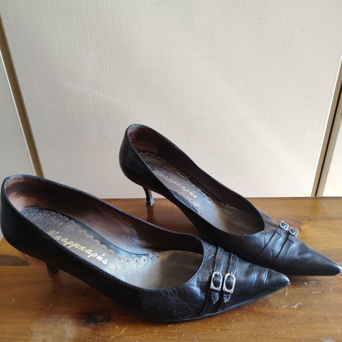 Black low heels Barbaris like new, 6 cm heel