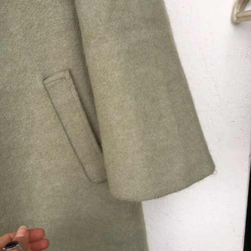 Wool coat Huiglia Cici like new, gray-green, size M
