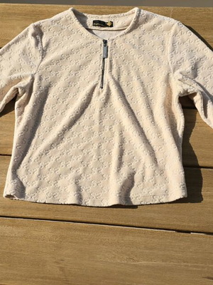 SugarFree βελούδινη βαμβακερή μπλούζα γυναικεία μεταχειρισμένη, μπεζ, μέγεθος M