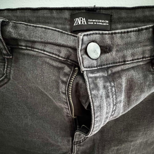 Zara jeans with rips, gray, size XXL