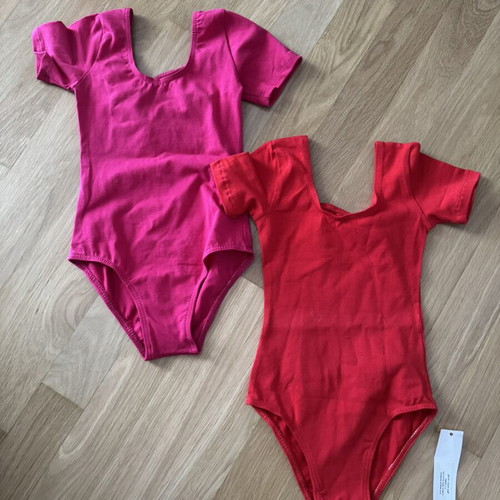 Total Dancewear ballet leotards girls XS red and pink new