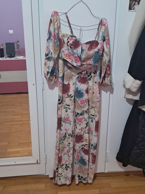 Mexx Fashion floral set with crop top and pants like new, multicolor