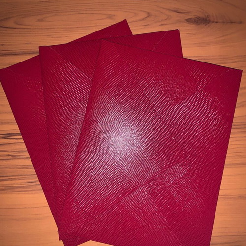 Envelopes like new, pack of 3, deep red with embossed pattern