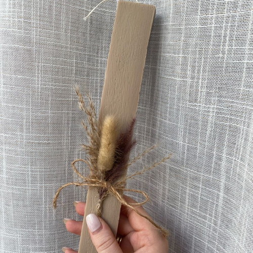 Candle with dried flowers new