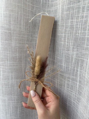Candle with dried flowers new