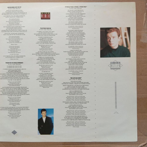 Rick Astley Whenever You Need Somebody LP near mint, electronic