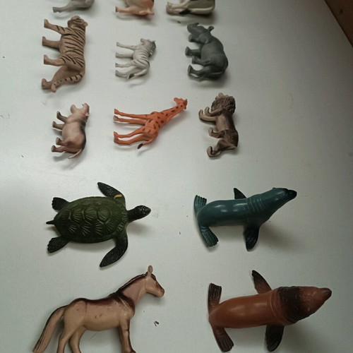 Various animal figures used, pack