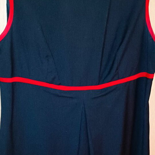 Aegean Airlines stewardess dress Makis Tselios like new, blue with red